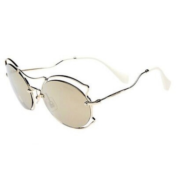 🔥SOLD🔥💕 Miu Miu by Prada mirror gold sunglasses - Picture 4 of 7